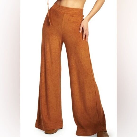 Simon Miller Loa French Terry wide leg pants caramel Euc s - Picture 1 of 9